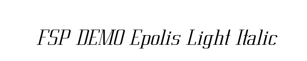 FSP DEMO Epolis Light Italic