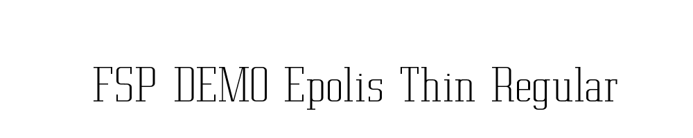 FSP DEMO Epolis Thin Regular