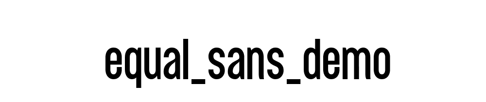 Equal_sans_demo