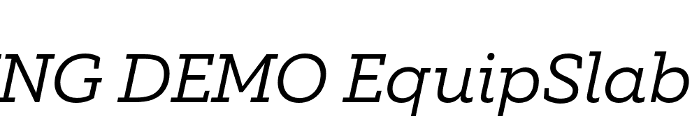  DEMO EquipSlab Light Italic