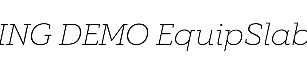  DEMO EquipSlab Thin Italic