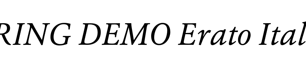  DEMO Erato Italic Regular