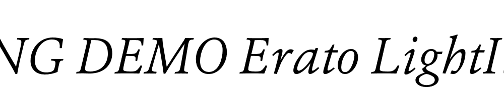  DEMO Erato LightItalic Regular