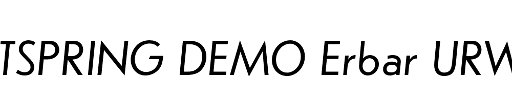  DEMO Erbar URW Italic