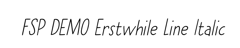 FSP DEMO Erstwhile Line Italic