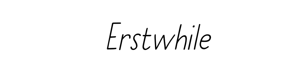 Erstwhile