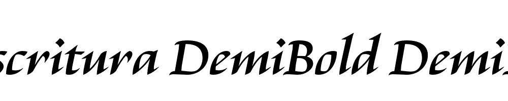  DEMO Escritura DemiBold DemiBold Italic