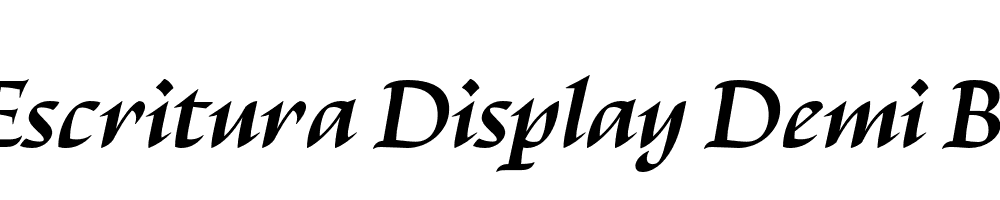  DEMO Escritura Display Demi Bold Italic