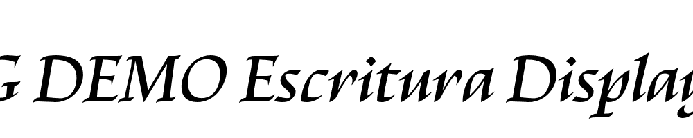  DEMO Escritura Display Medium Italic