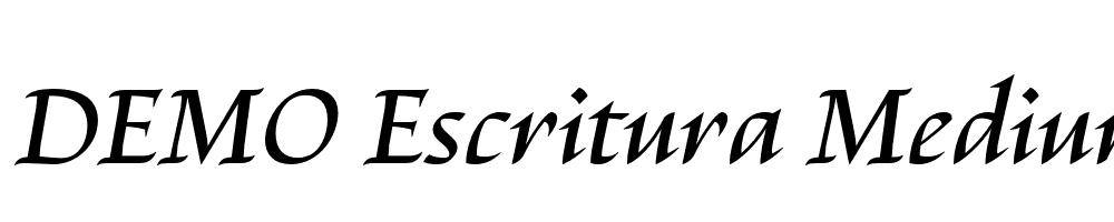  DEMO Escritura Medium Medium Italic