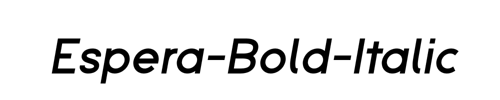 Espera-Bold-Italic