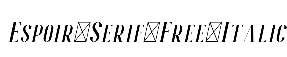 Espoir-Serif-Free-Italic