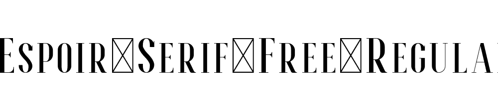 Espoir-Serif-Free-Regular