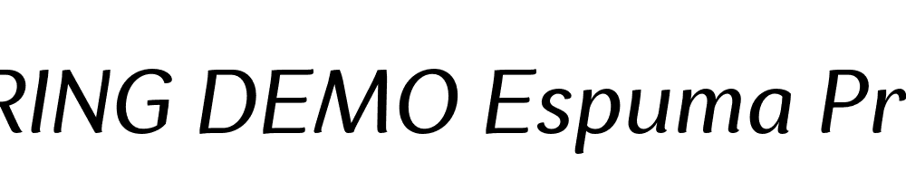  DEMO Espuma Pro Rg Italic