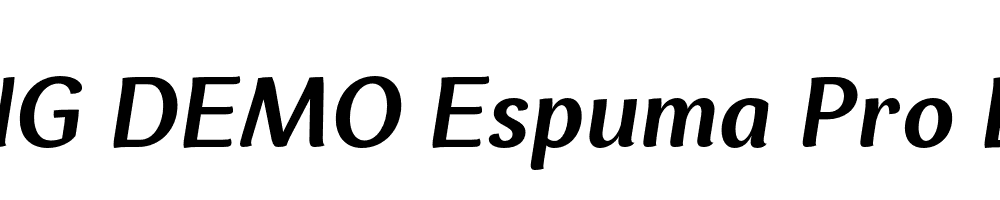  DEMO Espuma Pro Lt Bold Italic