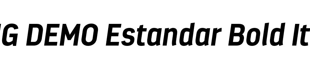  DEMO Estandar Bold Italic Regular