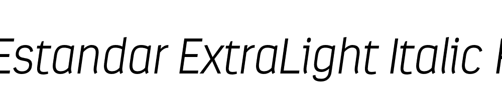  DEMO Estandar ExtraLight Italic Regular