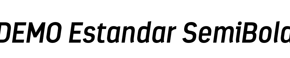  DEMO Estandar SemiBold Italic Regular