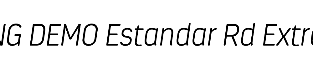  DEMO Estandar Rd ExtraLight Italic