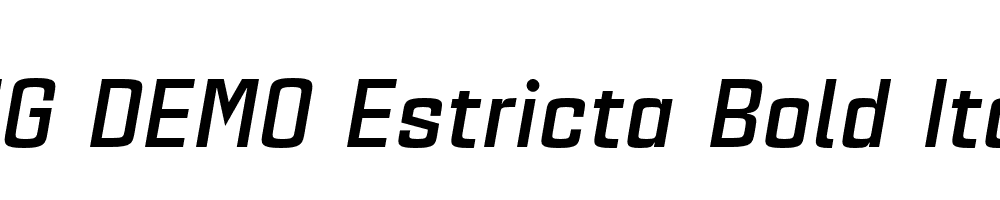  DEMO Estricta Bold Italic Regular