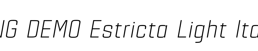  DEMO Estricta Light Italic Regular