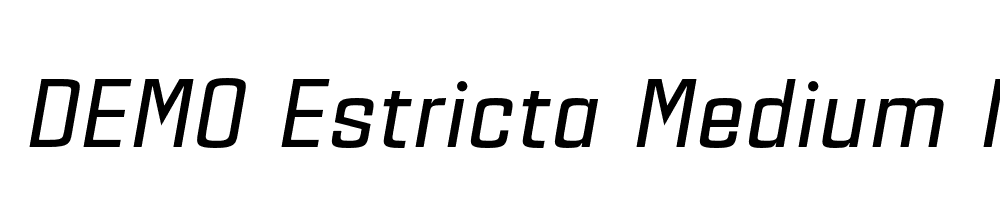  DEMO Estricta Medium Italic Regular