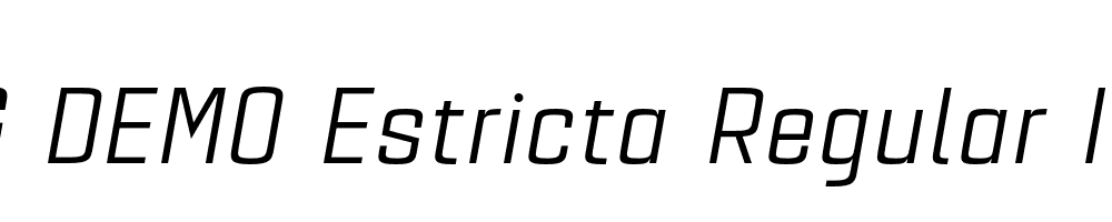  DEMO Estricta Regular Italic Regular