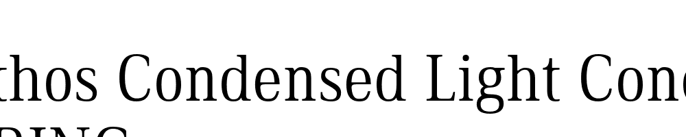  DEMO Ethos Condensed Light Condensed Light