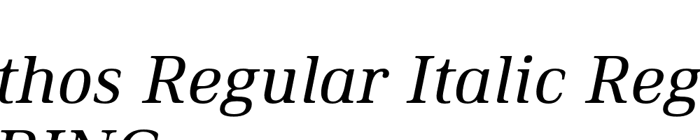  DEMO Ethos Regular Italic Regular Italic