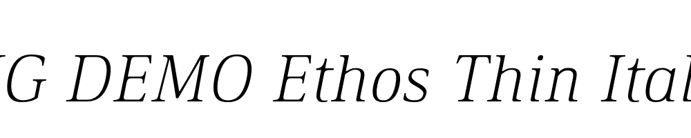  DEMO Ethos Thin Italic Thin Italic