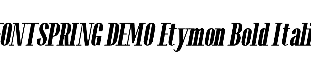  DEMO Etymon Bold Italic