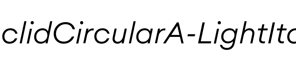 EuclidCircularA-LightItalic