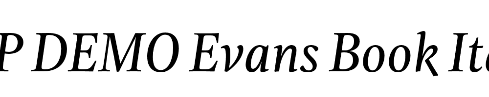 FSP DEMO Evans Book Italic