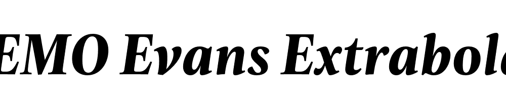 FSP DEMO Evans Extrabold Italic