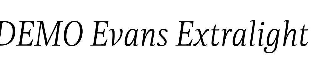 FSP DEMO Evans Extralight Italic