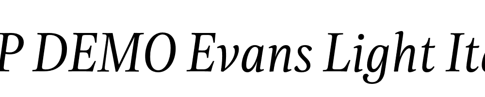 FSP DEMO Evans Light Italic