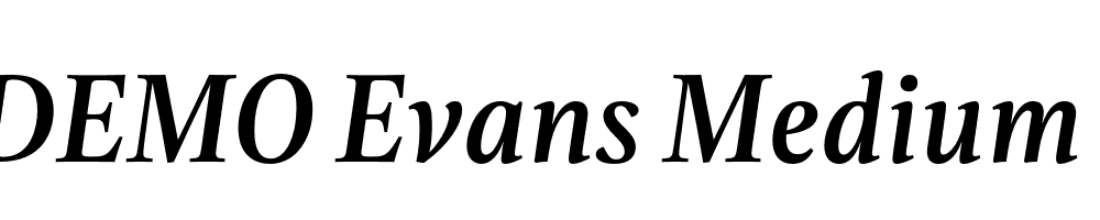 FSP DEMO Evans Medium Italic