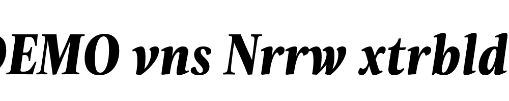 FSP DEMO vns Nrrw xtrbld Italic