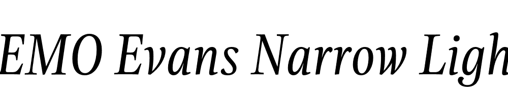 FSP DEMO Evans Narrow Light Italic