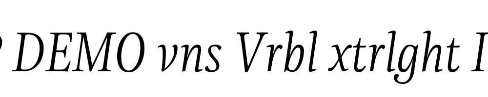 FSP DEMO vns Vrbl xtrlght Italic