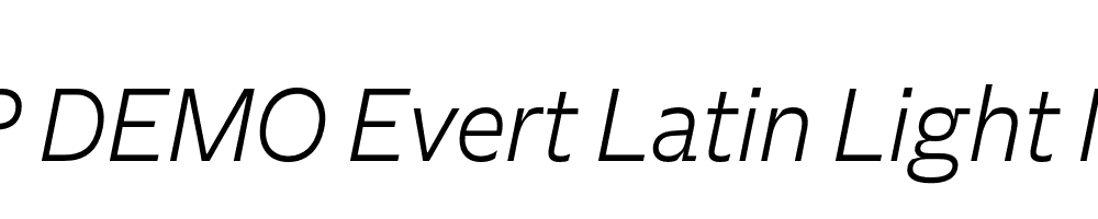 FSP DEMO Evert Latin Light Italic