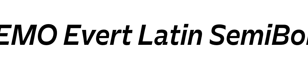 FSP DEMO Evert Latin SemiBold Italic