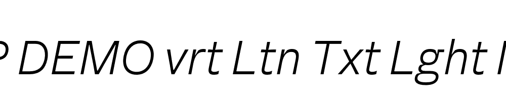 FSP DEMO vrt Ltn Txt Lght Italic