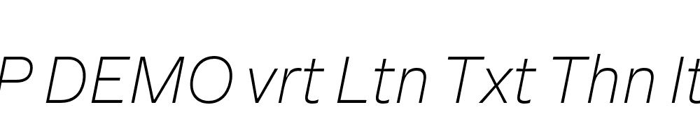 FSP DEMO vrt Ltn Txt Thn Italic