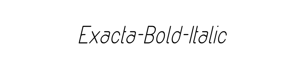 Exacta-Bold-Italic