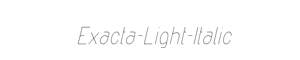 Exacta-Light-Italic