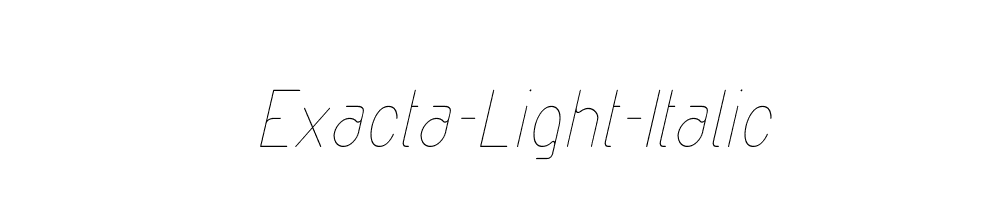 Exacta-Light-Italic