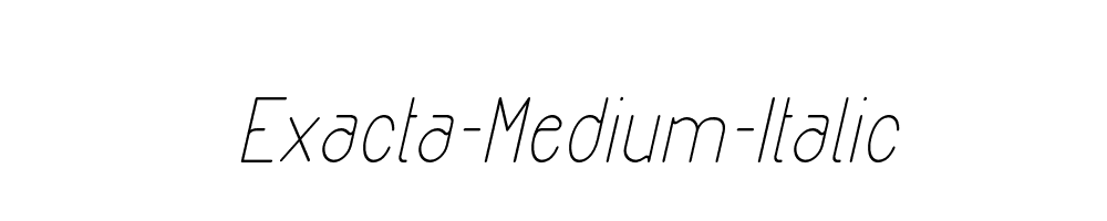 Exacta-Medium-Italic