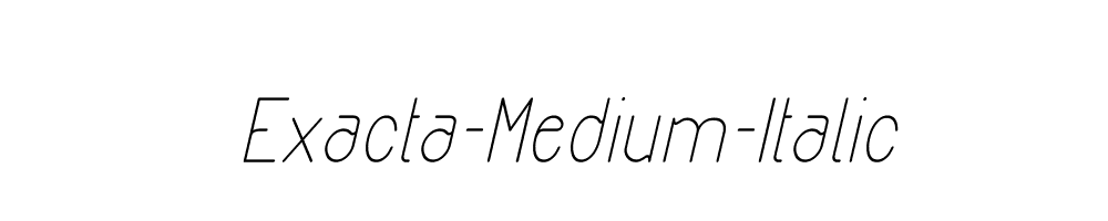 Exacta-Medium-Italic