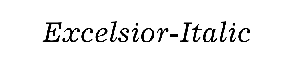 Excelsior-Italic